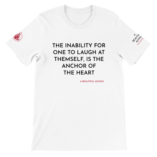 Men's/Unisex Heart Anchor T-Shirt - White, Bold