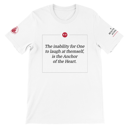 Men's/Unisex Heart Anchor T-Shirt - White, Classic