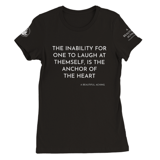Women's Heart Anchor T-Shirt - Black, Bold
