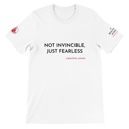 Men's/Unisex Just Fearless T-Shirt - White, Bold
