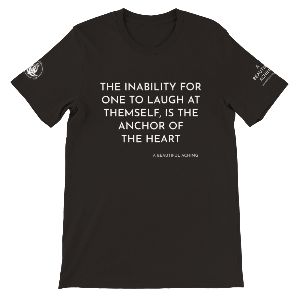 Men's/Unisex Heart Anchor T-Shirt - Black, Bold