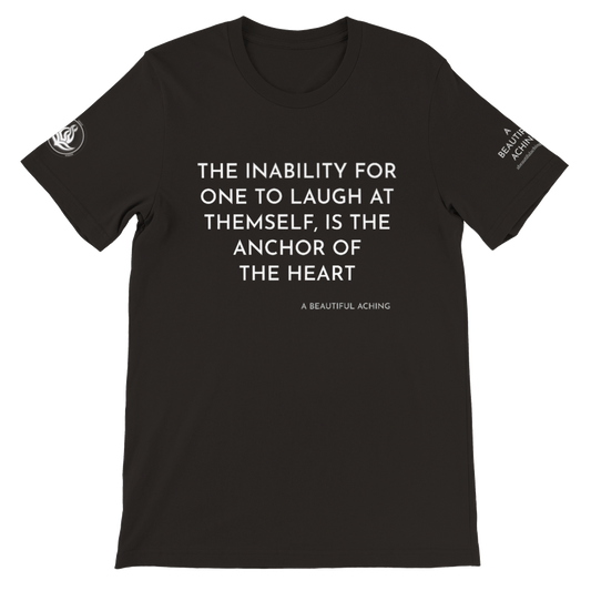 Men's/Unisex Heart Anchor T-Shirt - Black, Bold